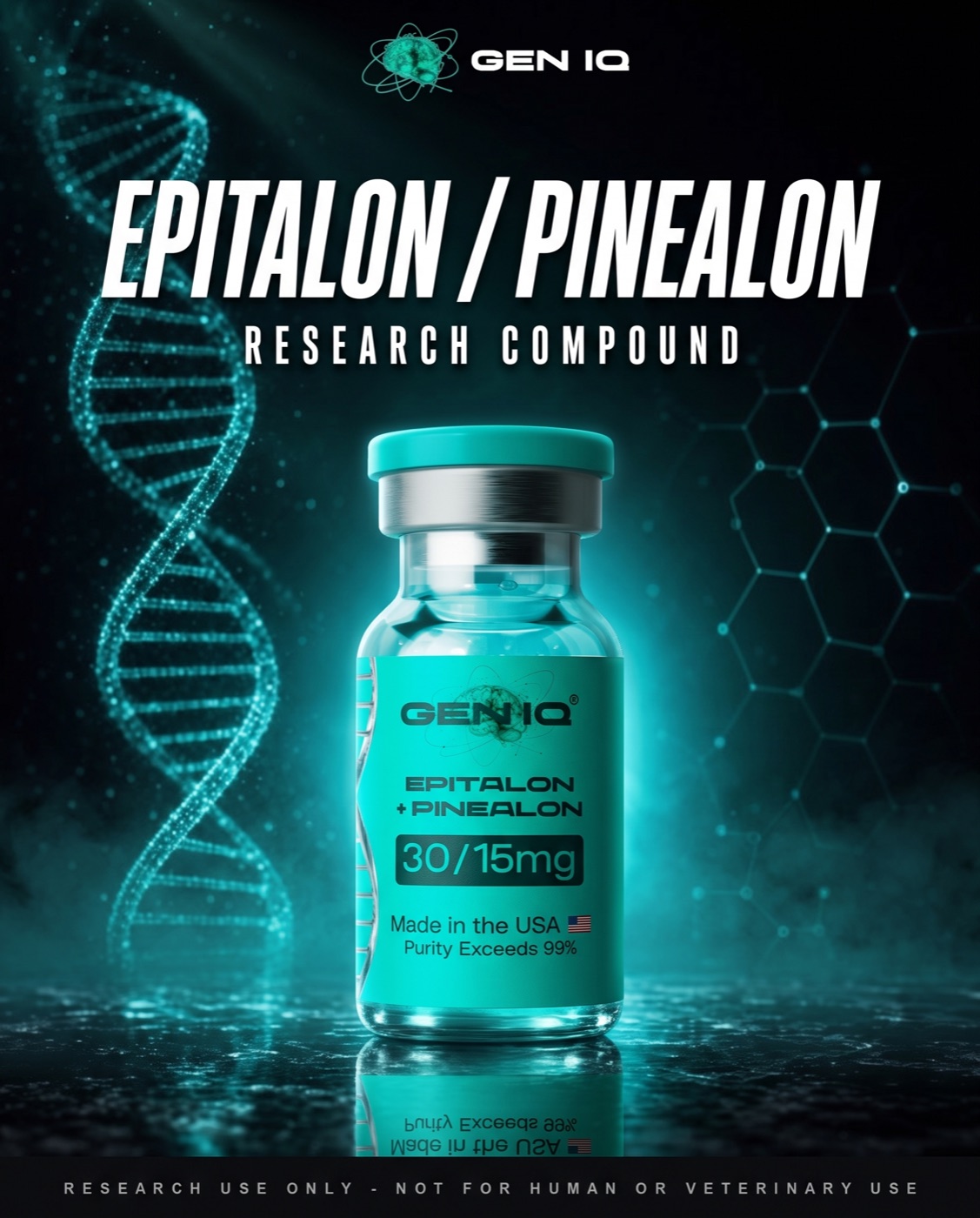 Epitalon / Pinealon (30mg / 15mg) — research-grade vial