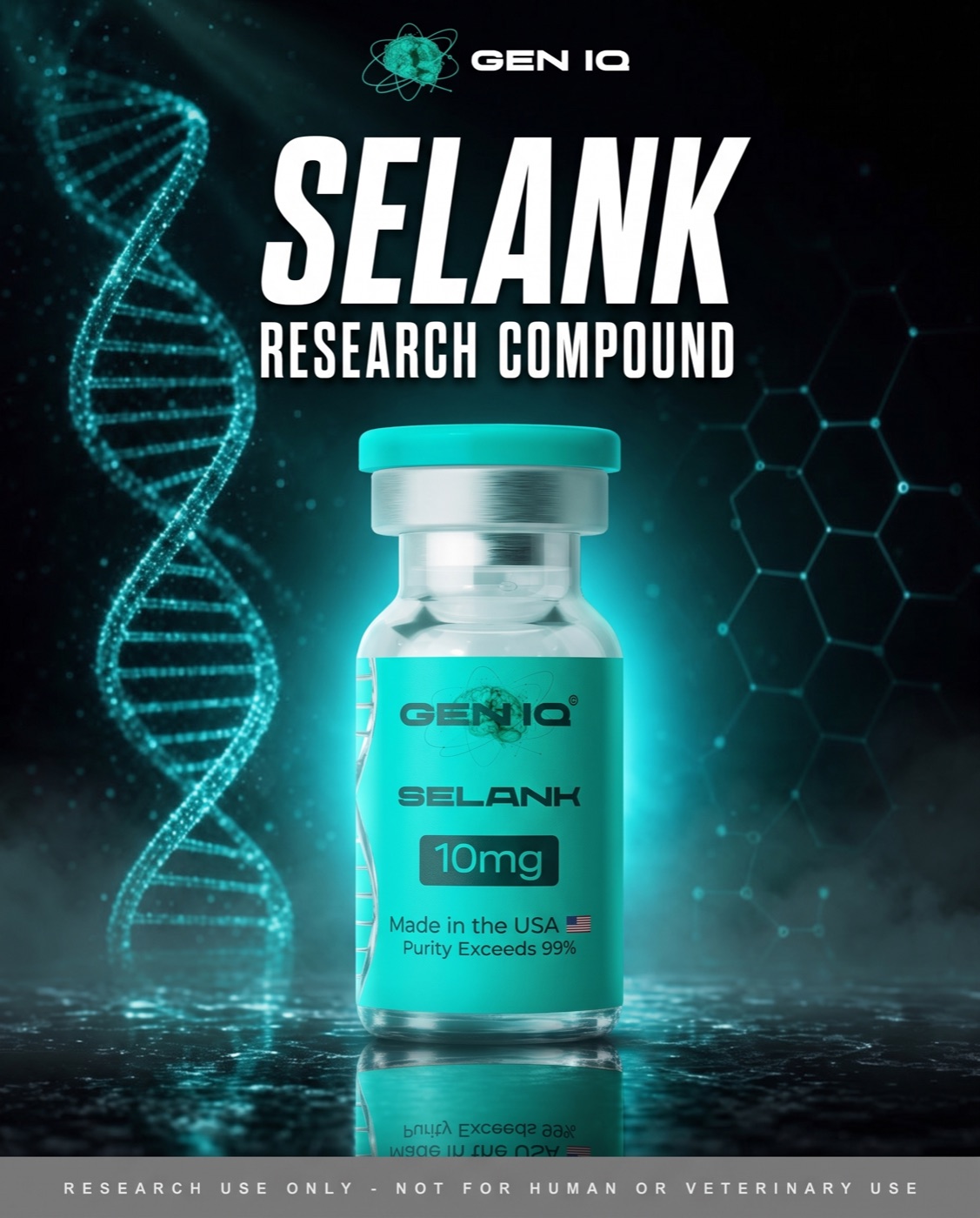 Selank — 10mg — research-grade vial