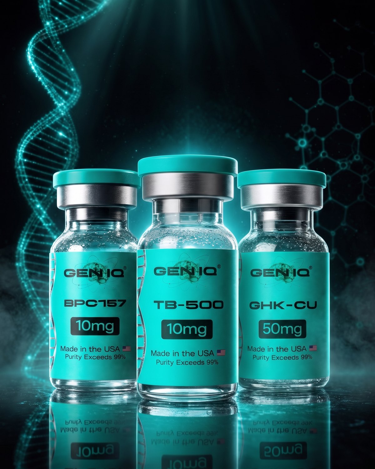 Recovery Stack — BPC-157 (10mg), TB-500 — 10mg, GHK-Cu